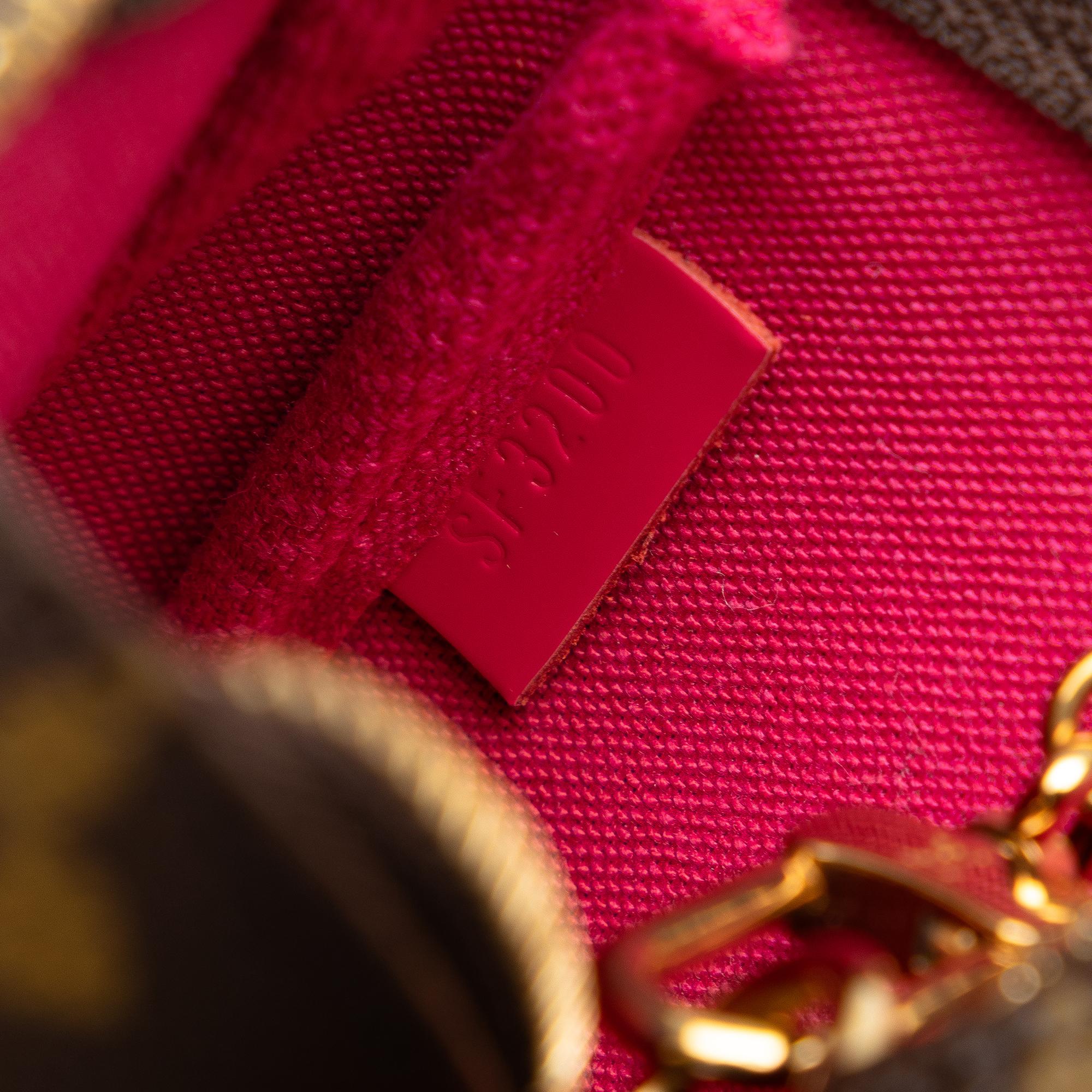 Louis Vuitton Monogram Vivienne Christmas Print Mini Pochette Accessoires (SHG-29g7ZR)