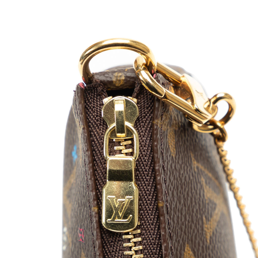 Louis Vuitton Monogram Vivienne Christmas Print Mini Pochette Accessoires (SHG-29g7ZR)