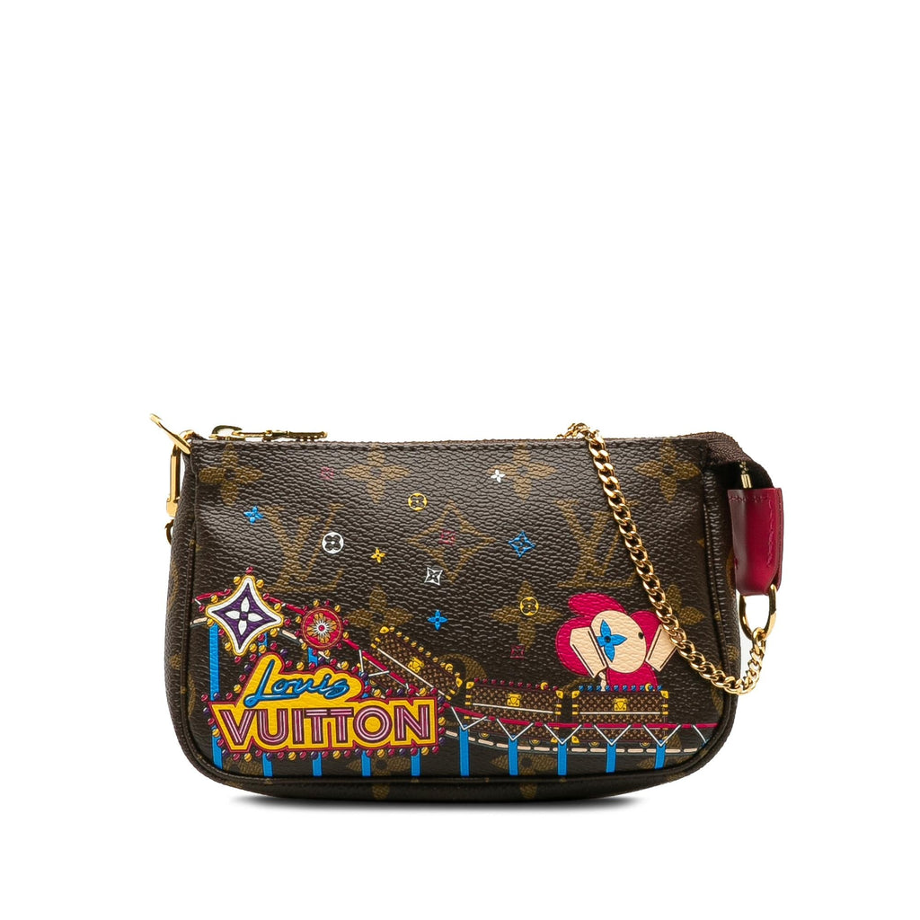 Louis Vuitton Monogram Vivienne Christmas Print Mini Pochette Accessoires (SHG-29g7ZR)