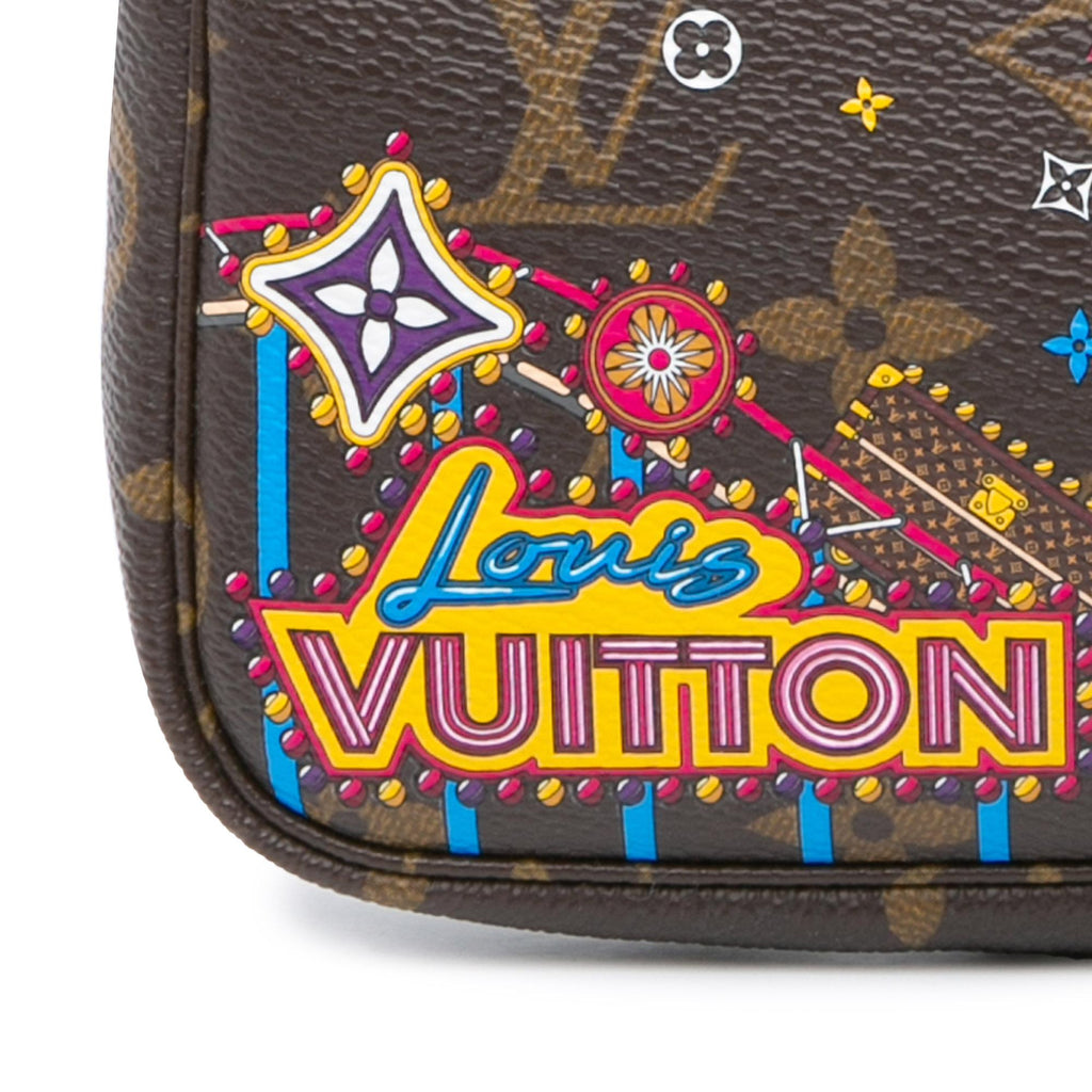 Louis Vuitton Monogram Vivienne Christmas Print Mini Pochette Accessoires