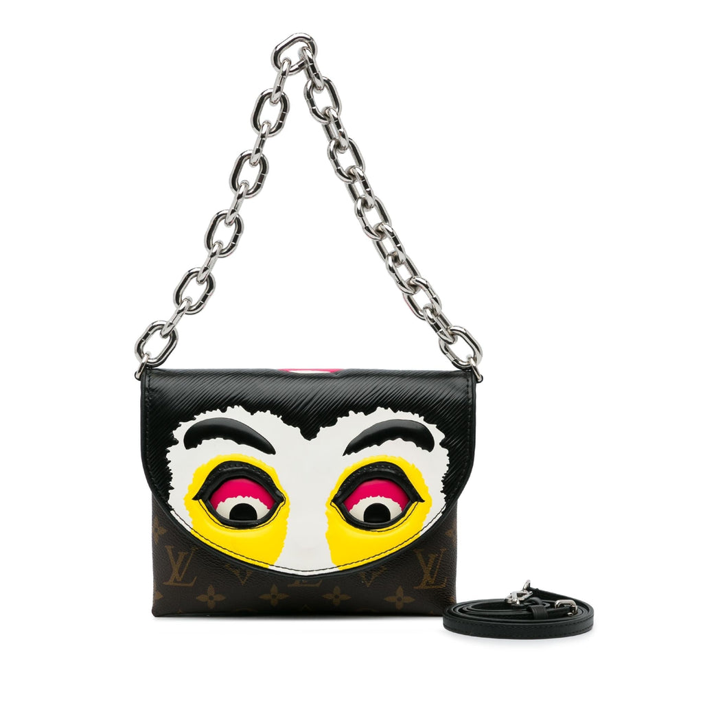 Louis Vuitton Monogram and Epi Printed Kabuki Masks Pochette (SHG-sSGSrc)