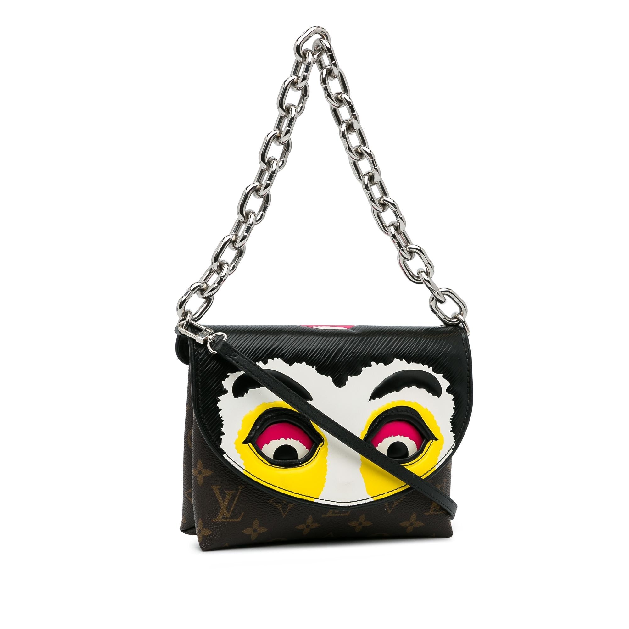 Louis Vuitton Monogram and Epi Printed Kabuki Masks Pochette (SHG-sSGSrc)