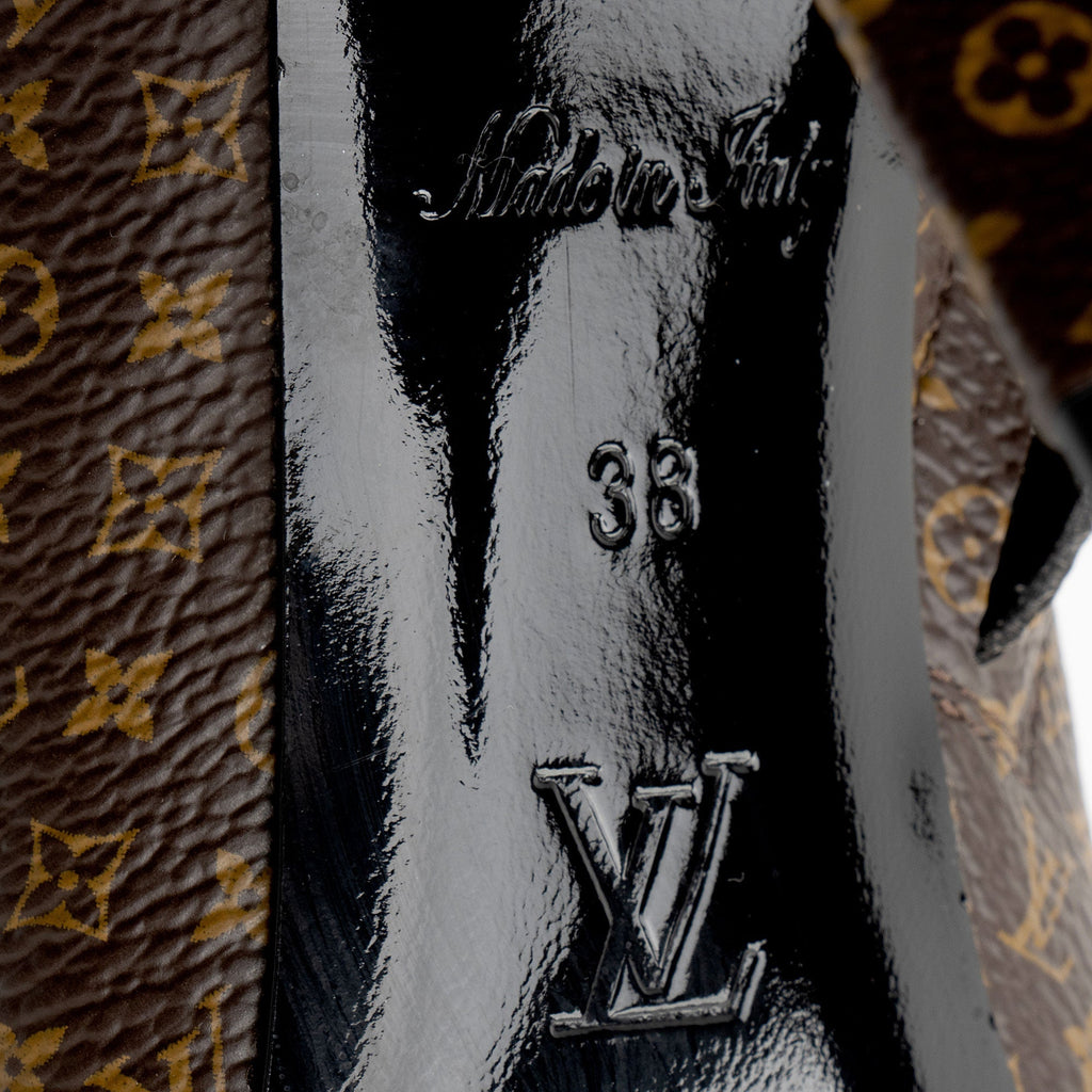 Louis Vuitton Nano Monogram Canvas Silhouette Ankle Boots - Size 8 / 38 (SHF-iE1dMv)