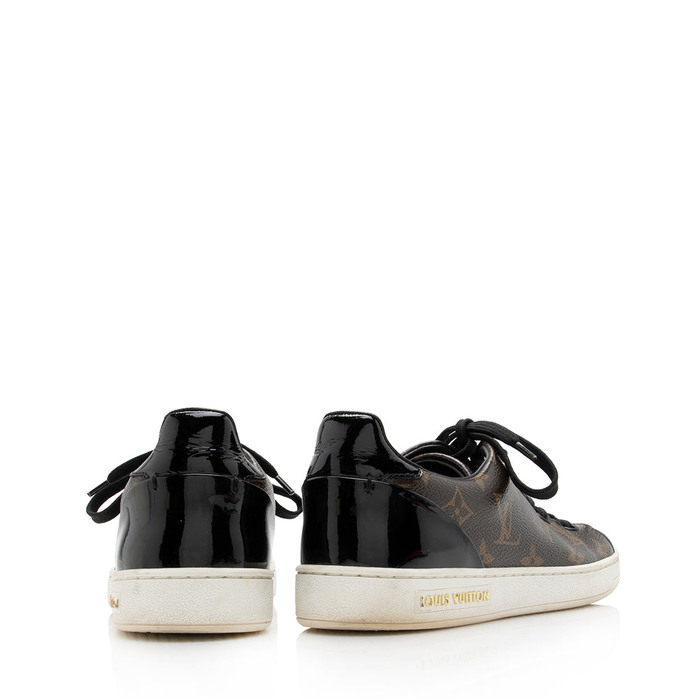 Louis Vuitton Patent Monogram Frontrow Sneakers - Size 6 / 36 (SHF-18056)