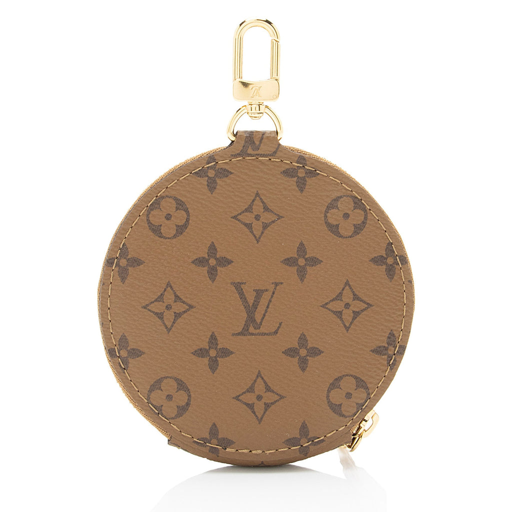 Louis Vuitton Reverse Monogram Canvas Round Coin Pouch (SHF-cBT4Ig)