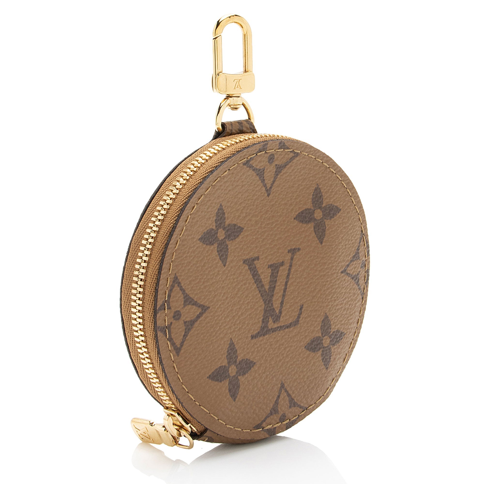 Louis Vuitton Reverse Monogram Canvas Round Coin Pouch (SHF-cBT4Ig)