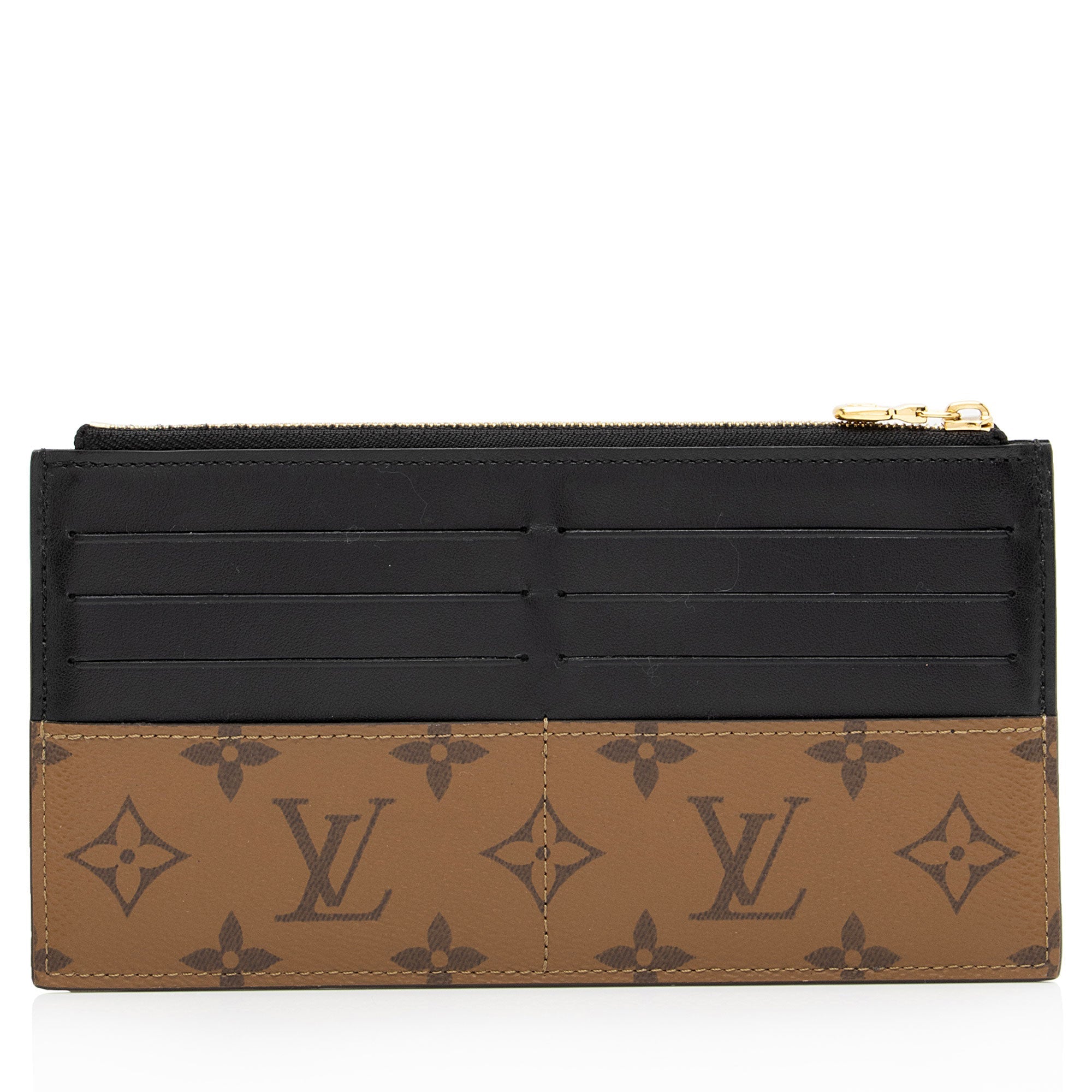 Louis Vuitton Reverse Monogram Canvas Slim Purse Wallet (SHF-PWxclG)