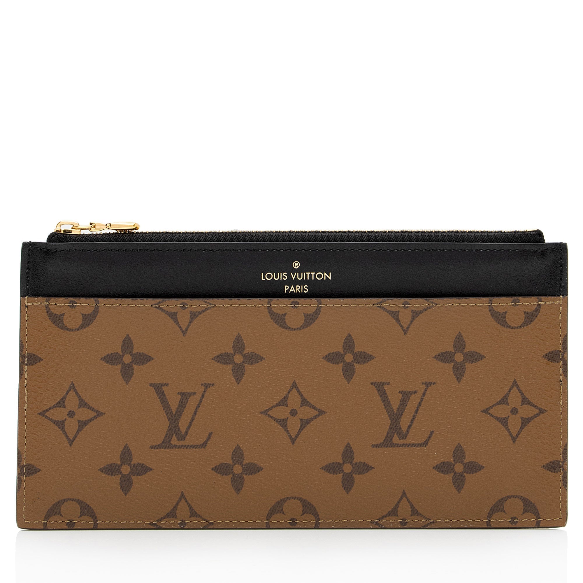Louis Vuitton Reverse Monogram Canvas Slim Purse Wallet (SHF-PWxclG)