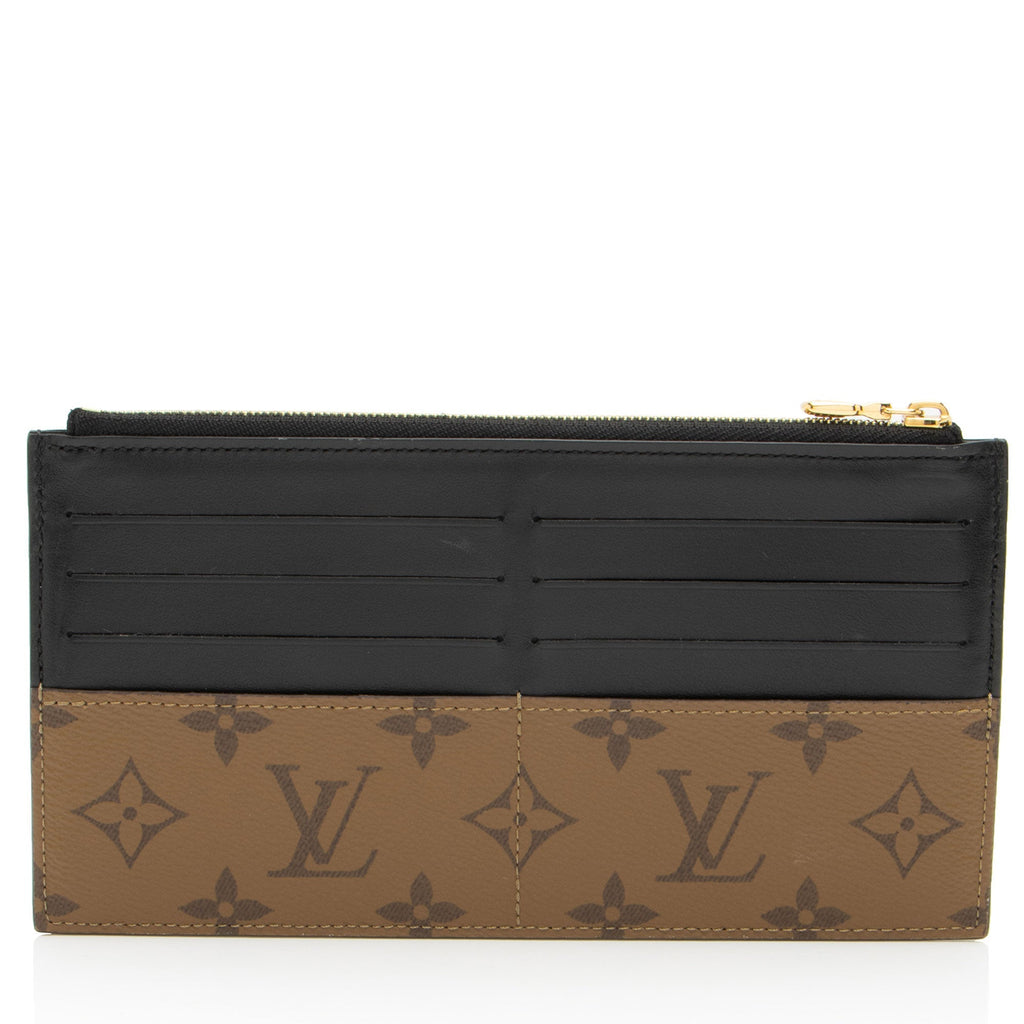 Louis Vuitton Reverse Monogram Canvas Slim Purse Wallet (SHF-GS3lHp)