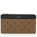 Louis Vuitton Reverse Monogram Canvas Slim Purse Wallet (SHF-GS3lHp)