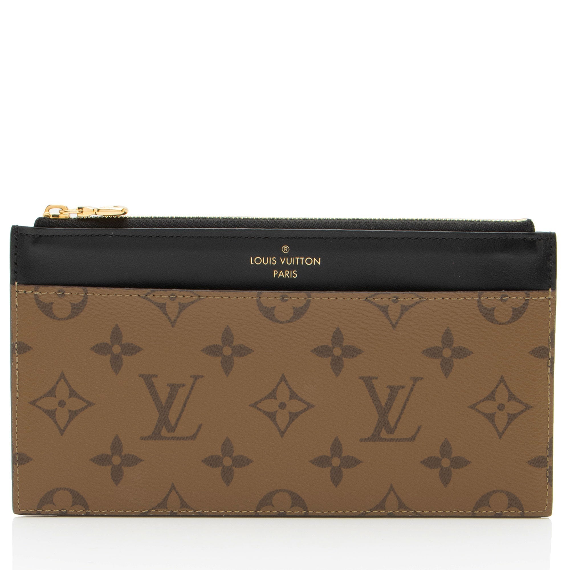Louis Vuitton Reverse Monogram Canvas Slim Purse Wallet (SHF-GS3lHp)