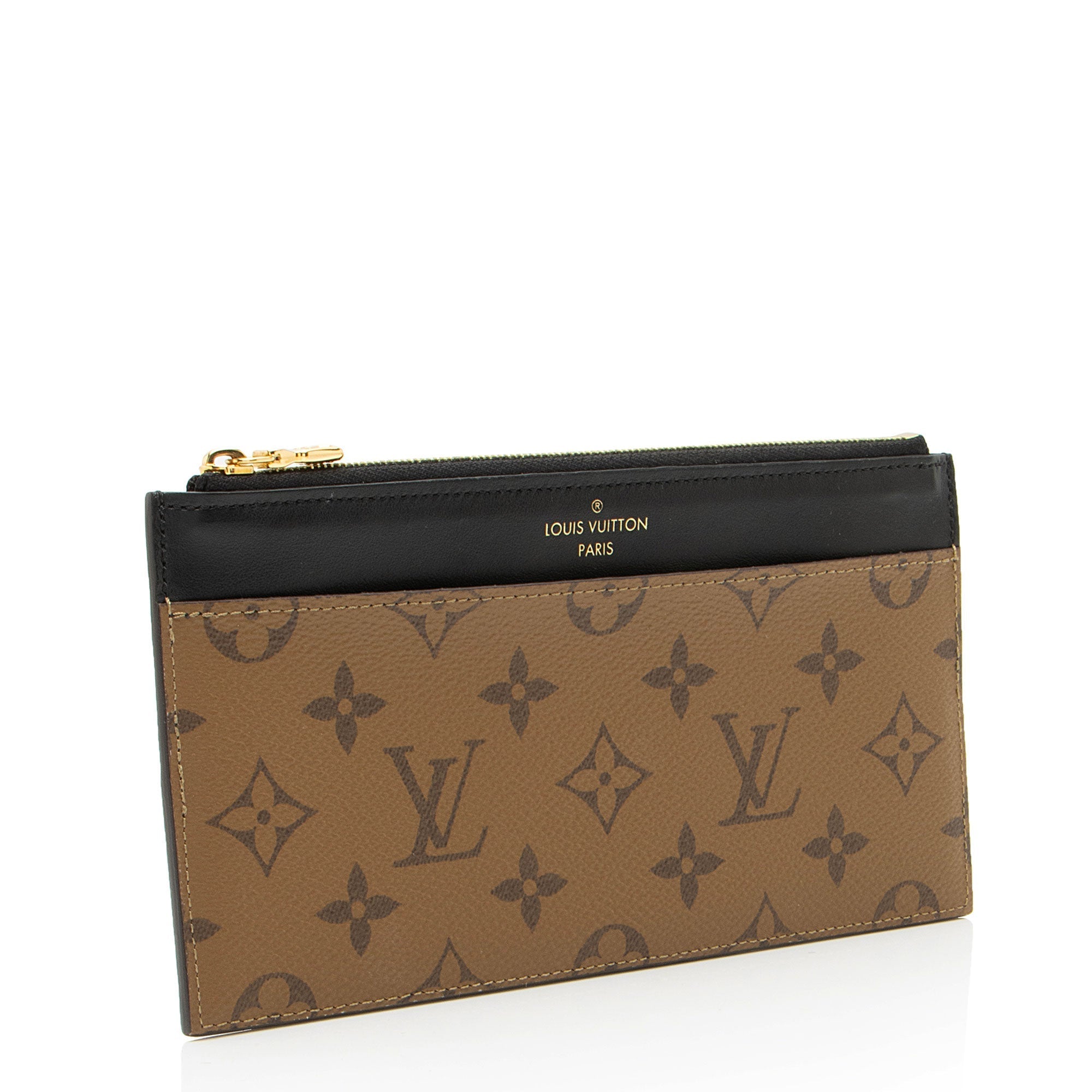 Louis Vuitton Reverse Monogram Canvas Slim Purse Wallet (SHF-GS3lHp)