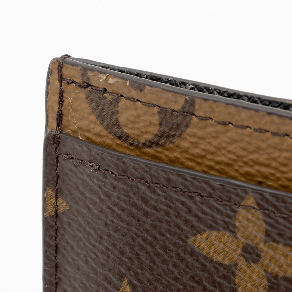 Louis Vuitton Reverse Monogram Card Holder (SHF-wJqQcL)
