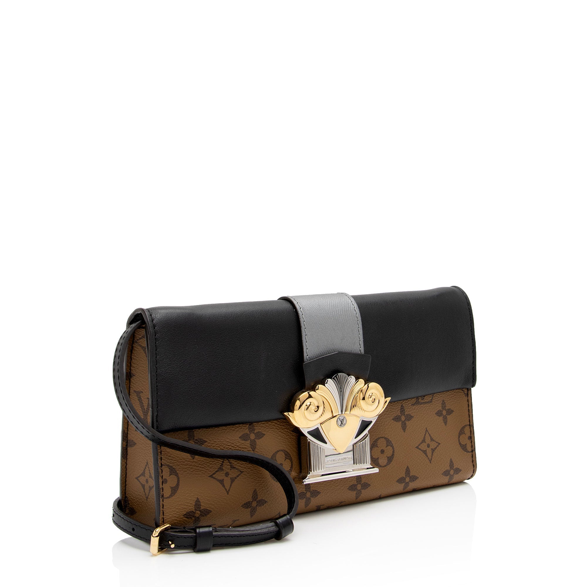 Louis Vuitton Reverse Monogram Column Pochette (SHF-HTgM8Z)
