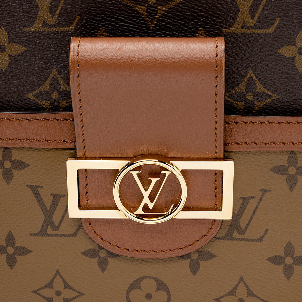 Louis Vuitton Reverse Monogram Dauphine MM Hobo (SHF-21159)