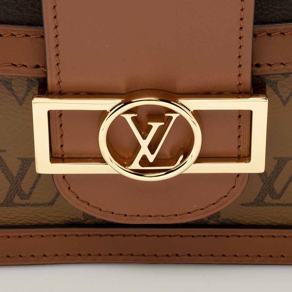 Louis Vuitton Reverse Monogram Dauphine MM Shoulder Bag (SHF-22333)