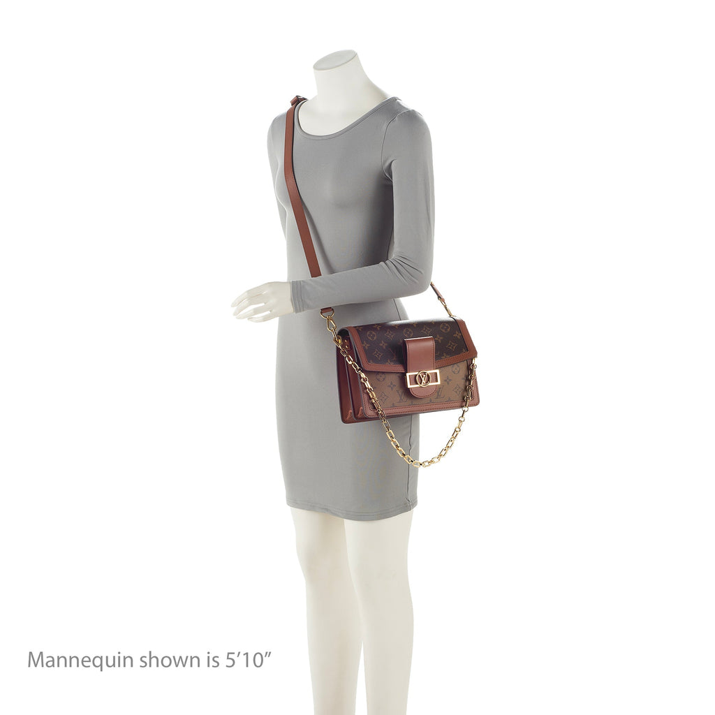 Louis Vuitton Reverse Monogram Dauphine MM Shoulder Bag (SHF-22333)
