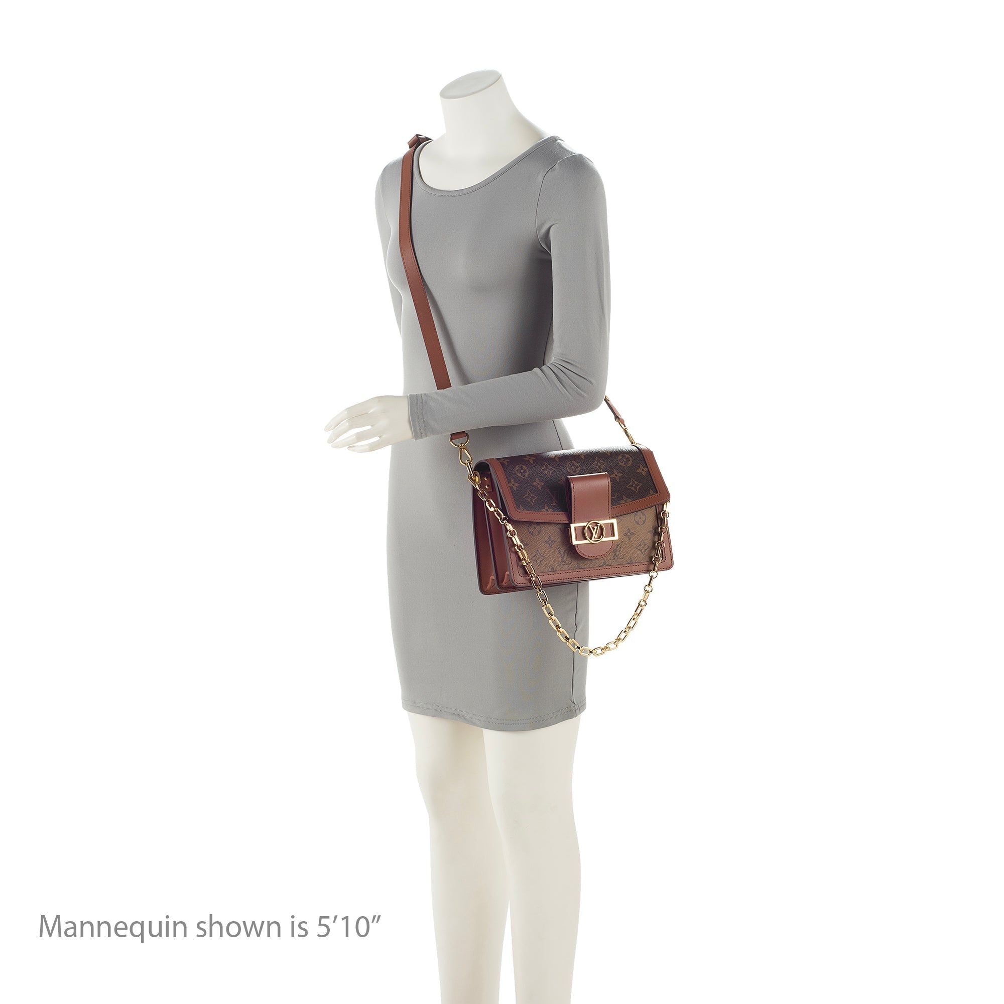 Louis Vuitton Reverse Monogram Dauphine MM Shoulder Bag (SHF-22333)