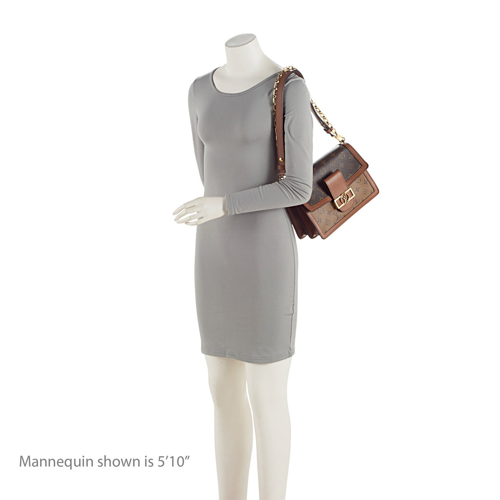 Louis Vuitton Reverse Monogram Dauphine MM Shoulder Bag (SHF-6RbLkp)