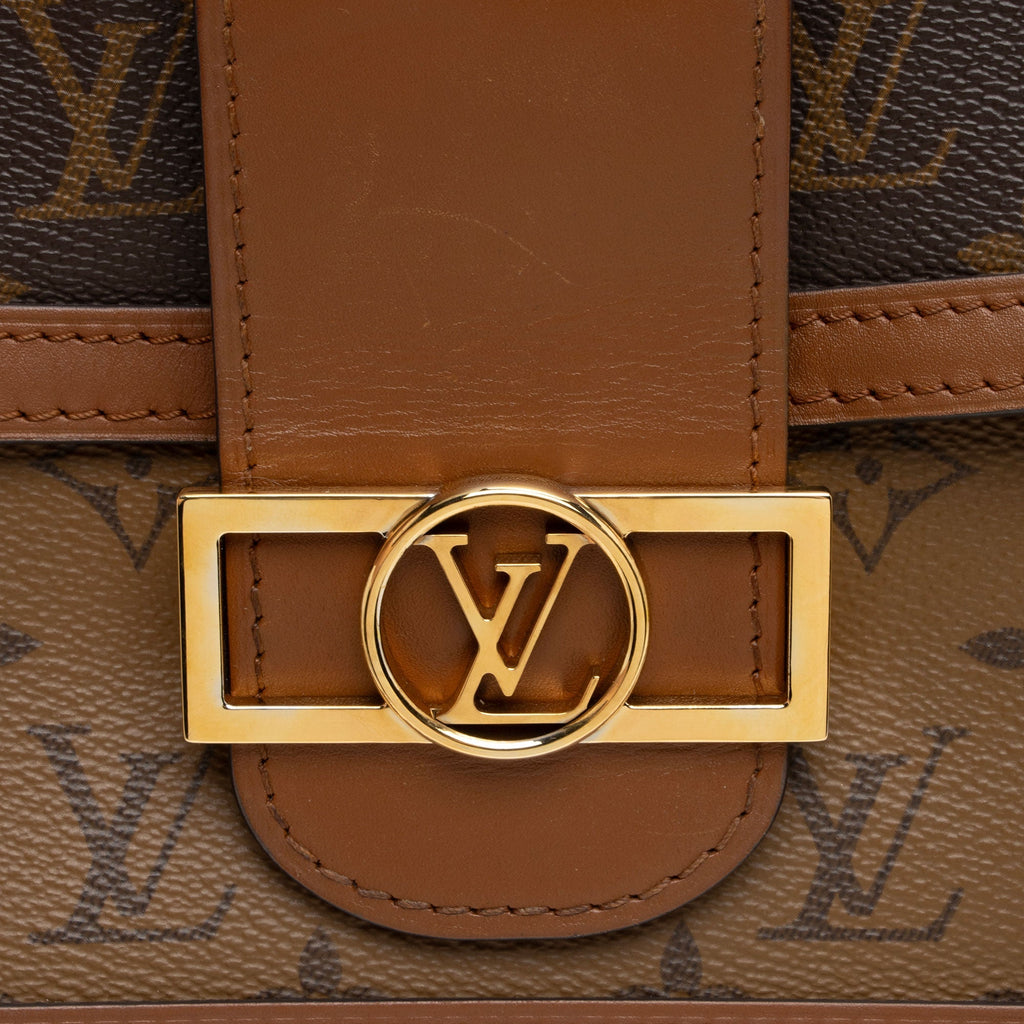 Louis Vuitton Reverse Monogram Dauphine MM Shoulder Bag (SHF-VOdubV)