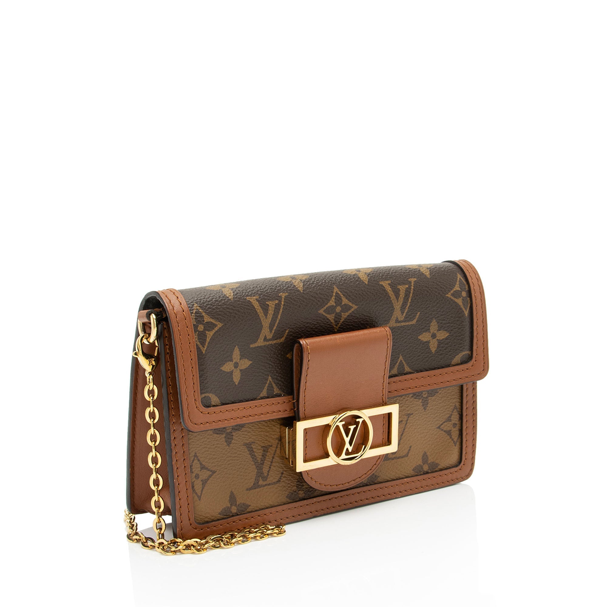 Louis Vuitton Reverse Monogram Dauphine Chain Wallet