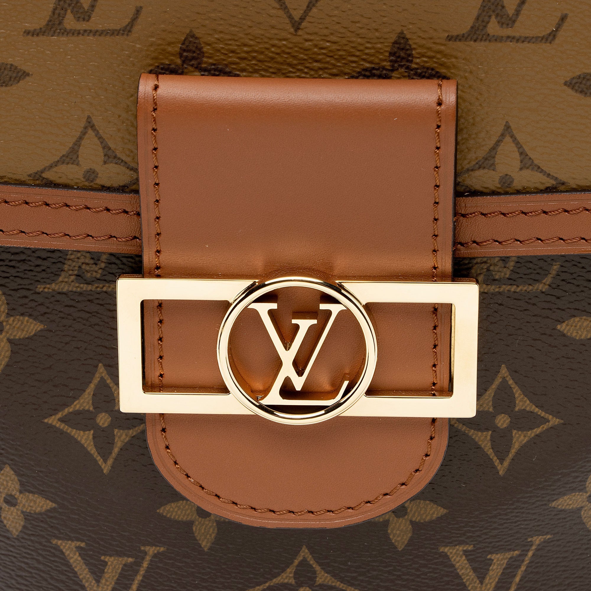 Louis Vuitton Reverse Monogram Dauphine PM Backpack (SHF-3cjagj)
