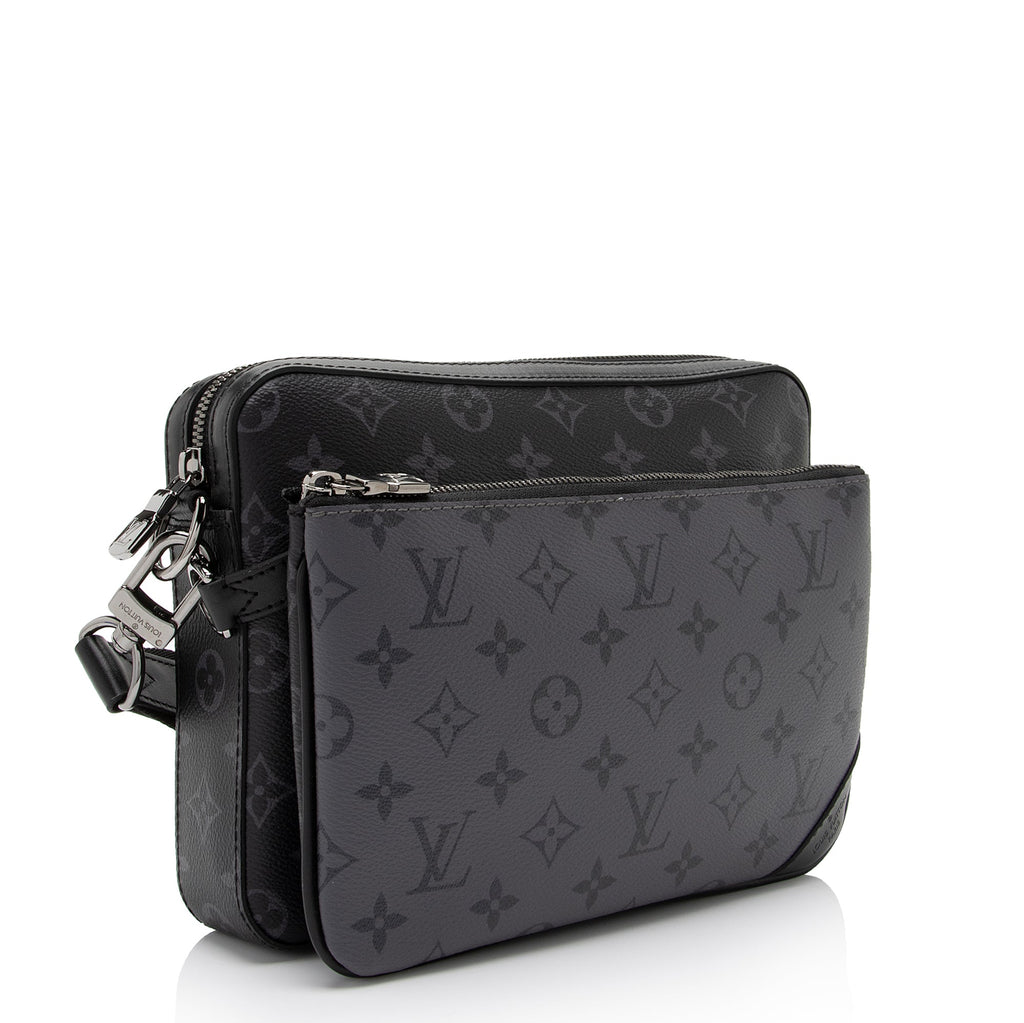 Louis Vuitton Reverse Monogram Eclipse Trio Messenger Bag (SHF-74wbYX)