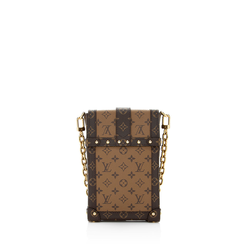Louis Vuitton Reverse Monogram Pochette Trunk Vertical Shoulder Bag (SHF-21883)