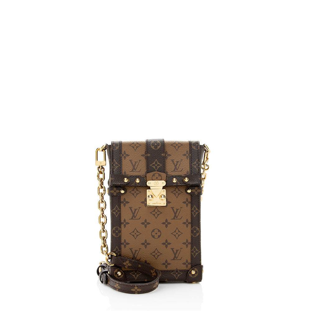 Louis Vuitton Reverse Monogram Pochette Trunk Vertical Shoulder Bag (SHF-21883)