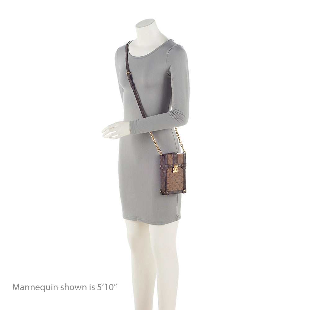 Louis Vuitton Reverse Monogram Pochette Trunk Vertical Shoulder Bag (SHF-21883)