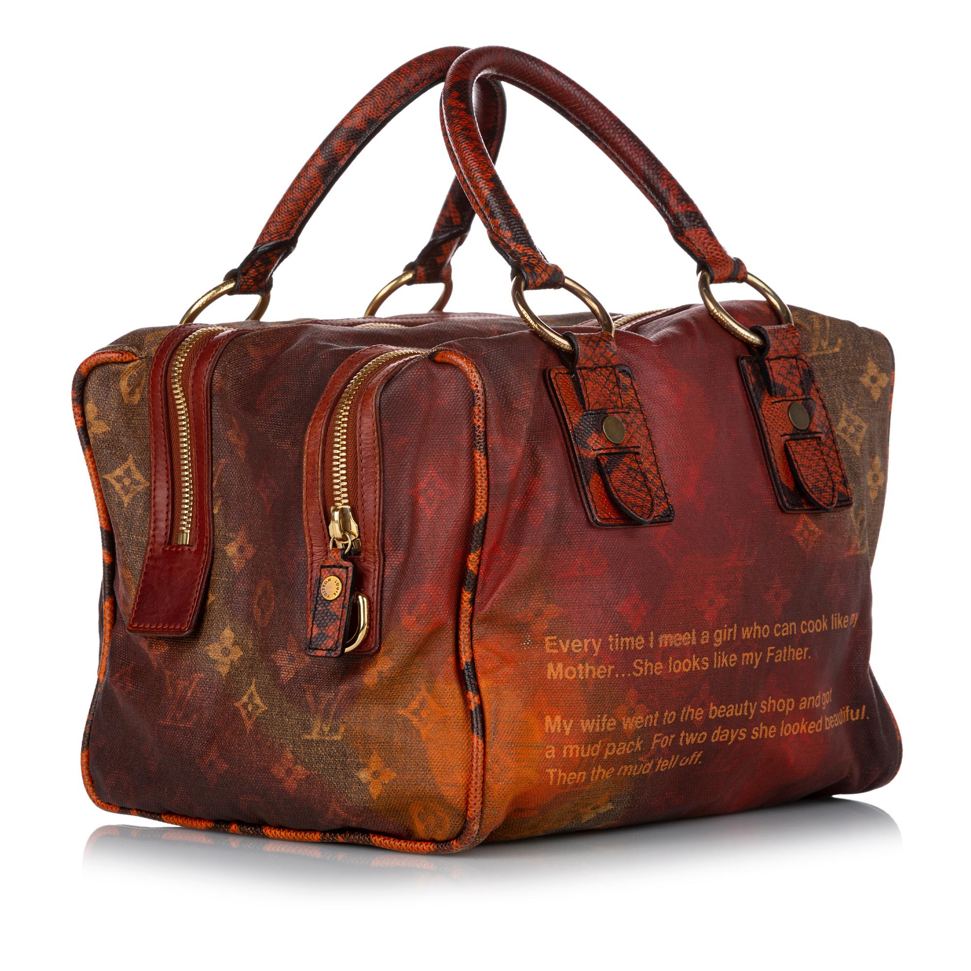 Louis Vuitton Richard Prince Karung Trimmed Monogram Jokes Heartbreak Tote (SHG-30446)