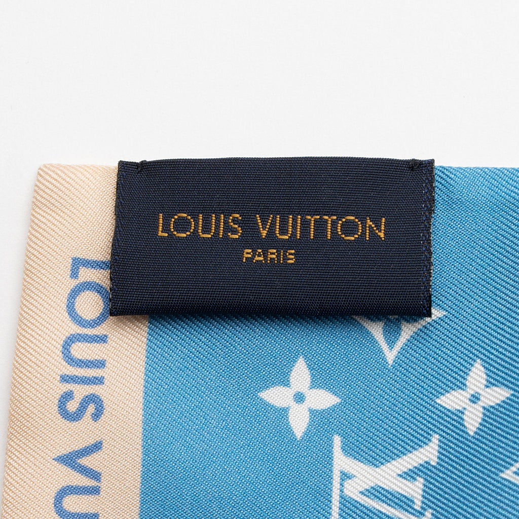 Louis Vuitton Silk Giant Monogram By The Pool Bandeau Scarf