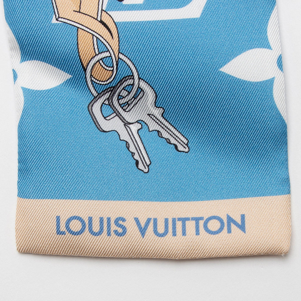 Louis Vuitton Silk Giant Monogram By The Pool Bandeau Scarf