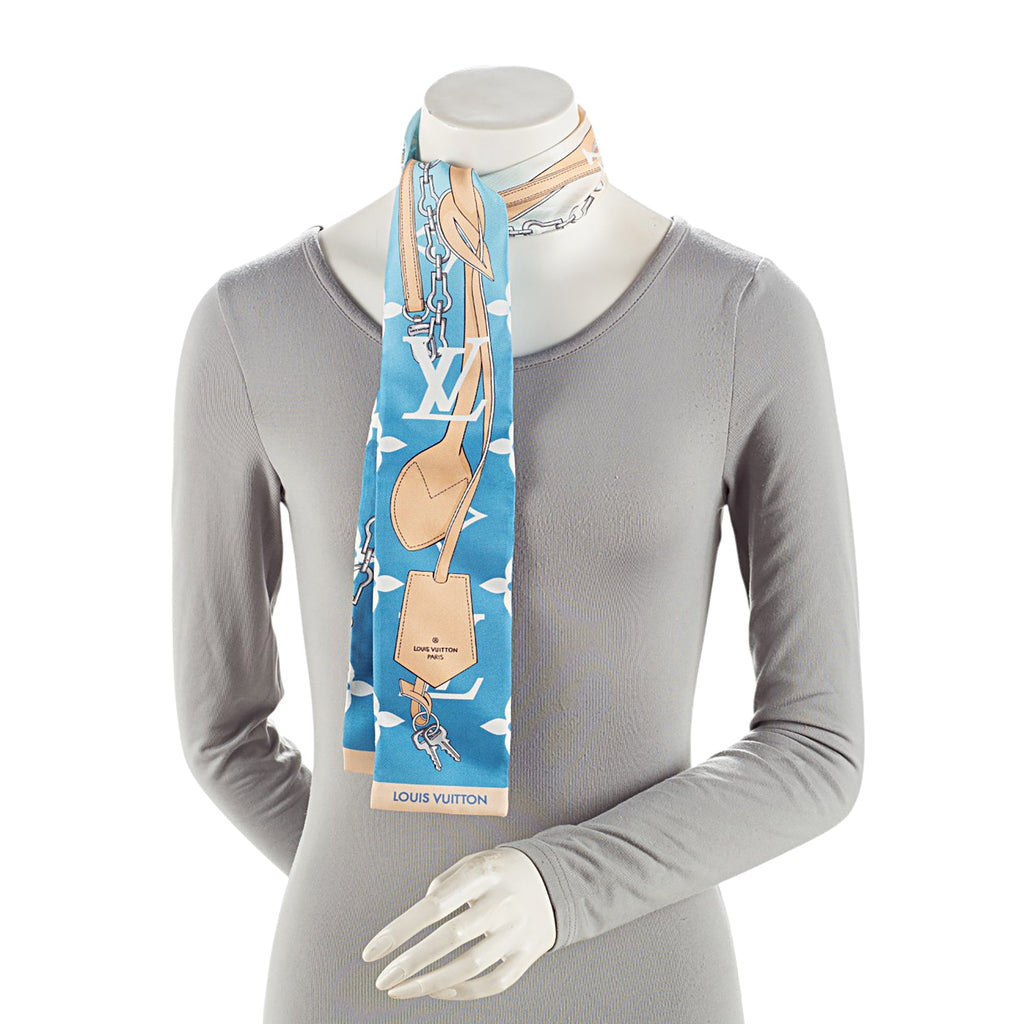 Louis Vuitton Silk Giant Monogram By The Pool Bandeau Scarf