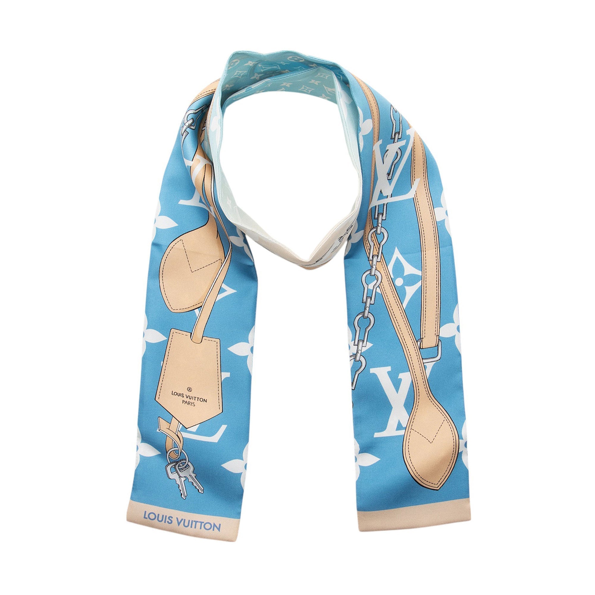 Louis Vuitton Silk Giant Monogram By The Pool Bandeau Scarf