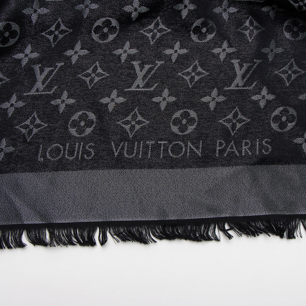 Louis Vuitton Silk Lurex Wool Monogram Shine Shawl (SHF-F0QPrS)