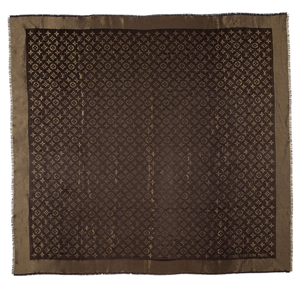 Louis Vuitton Silk Lurex Wool Monogram Shine Shawl