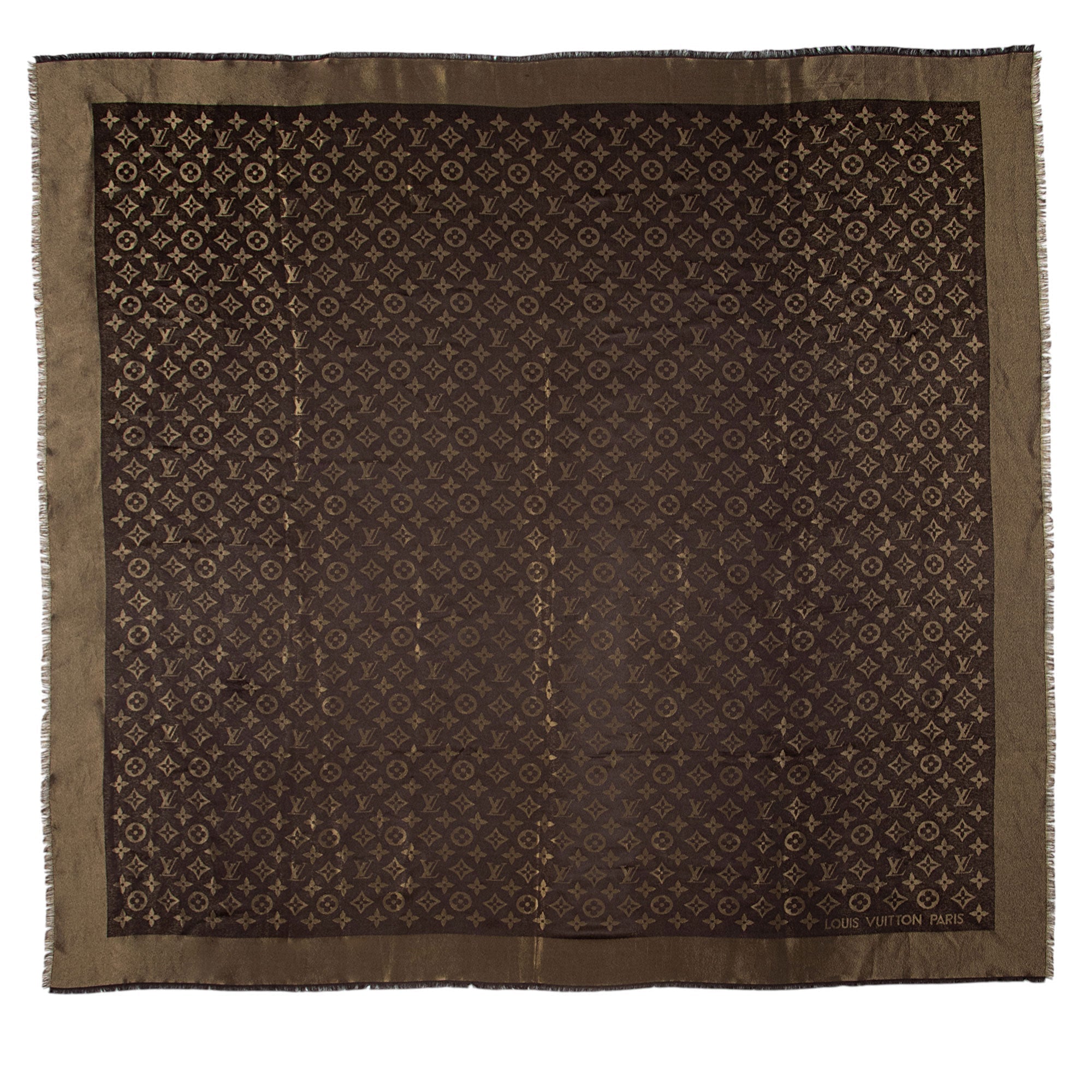 Louis Vuitton Silk Lurex Wool Monogram Shine Shawl
