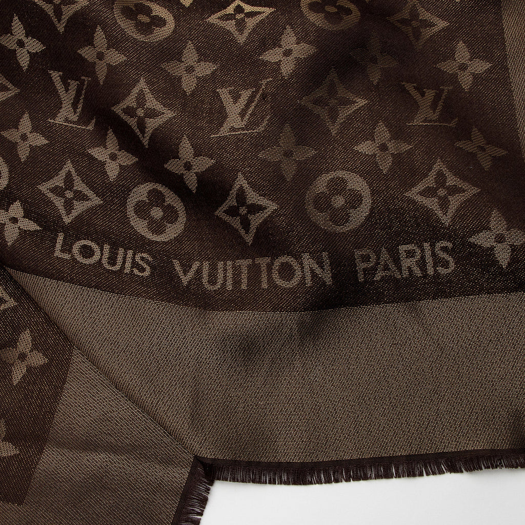 Louis Vuitton Silk Lurex Wool Monogram Shine Shawl
