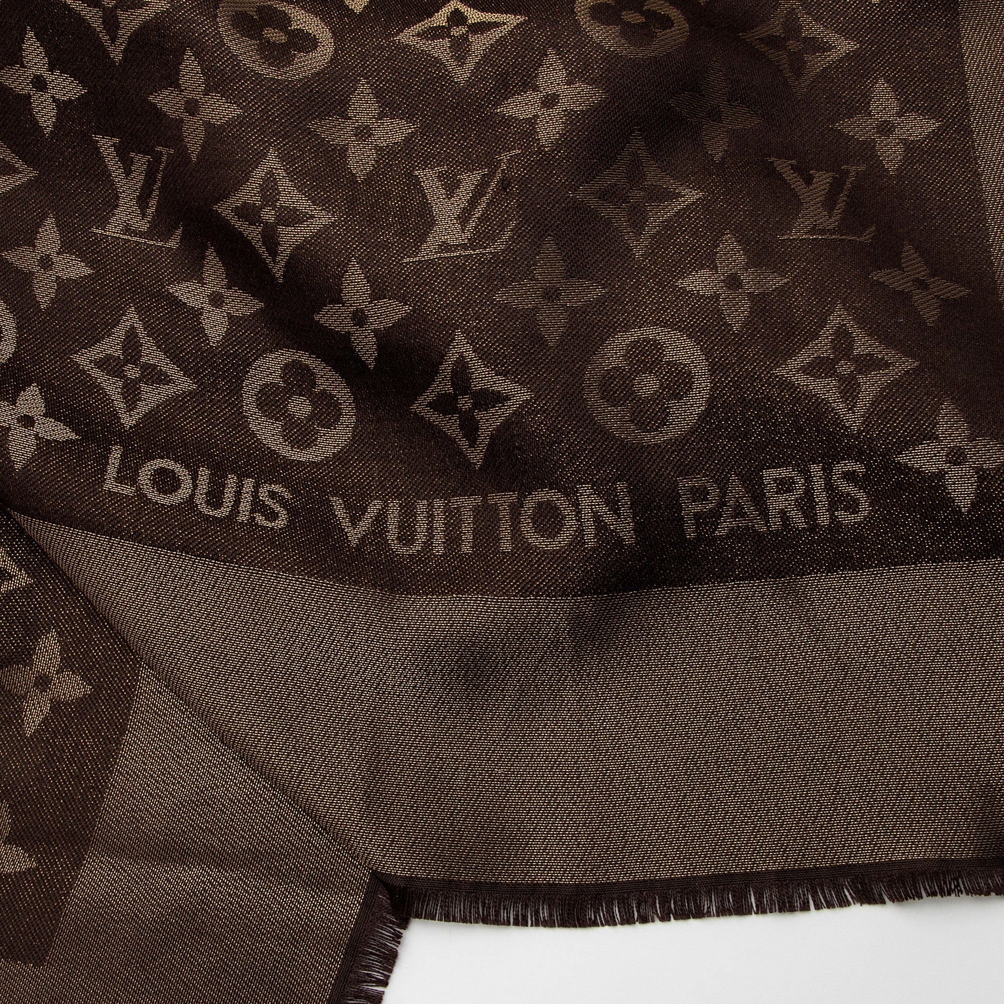 Louis Vuitton Silk Lurex Wool Monogram Shine Shawl