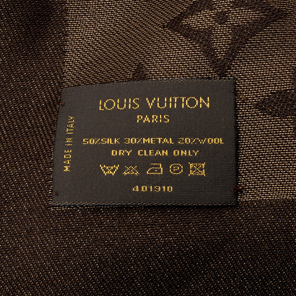 Louis Vuitton Silk Lurex Wool Monogram Shine Shawl