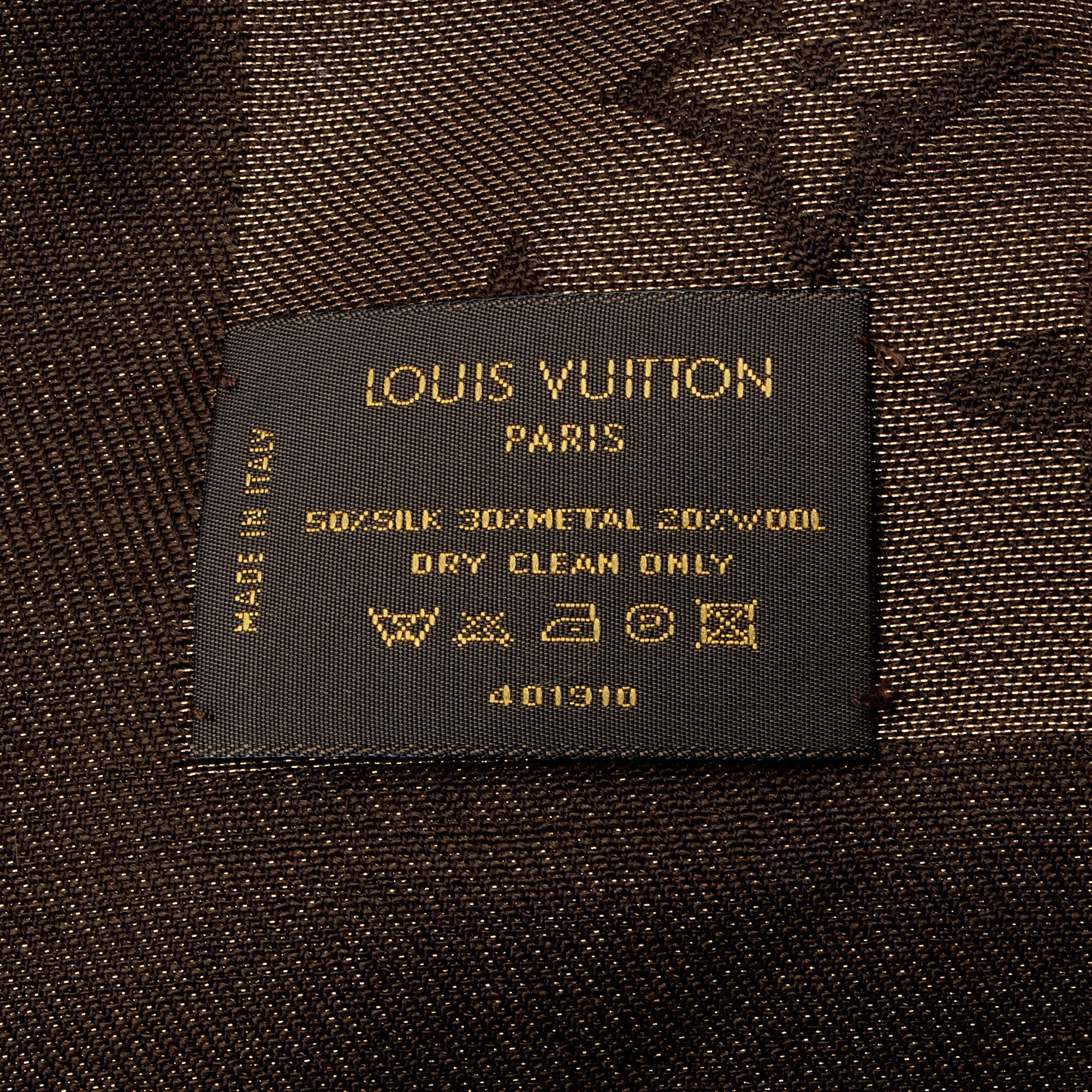 Louis Vuitton Silk Lurex Wool Monogram Shine Shawl