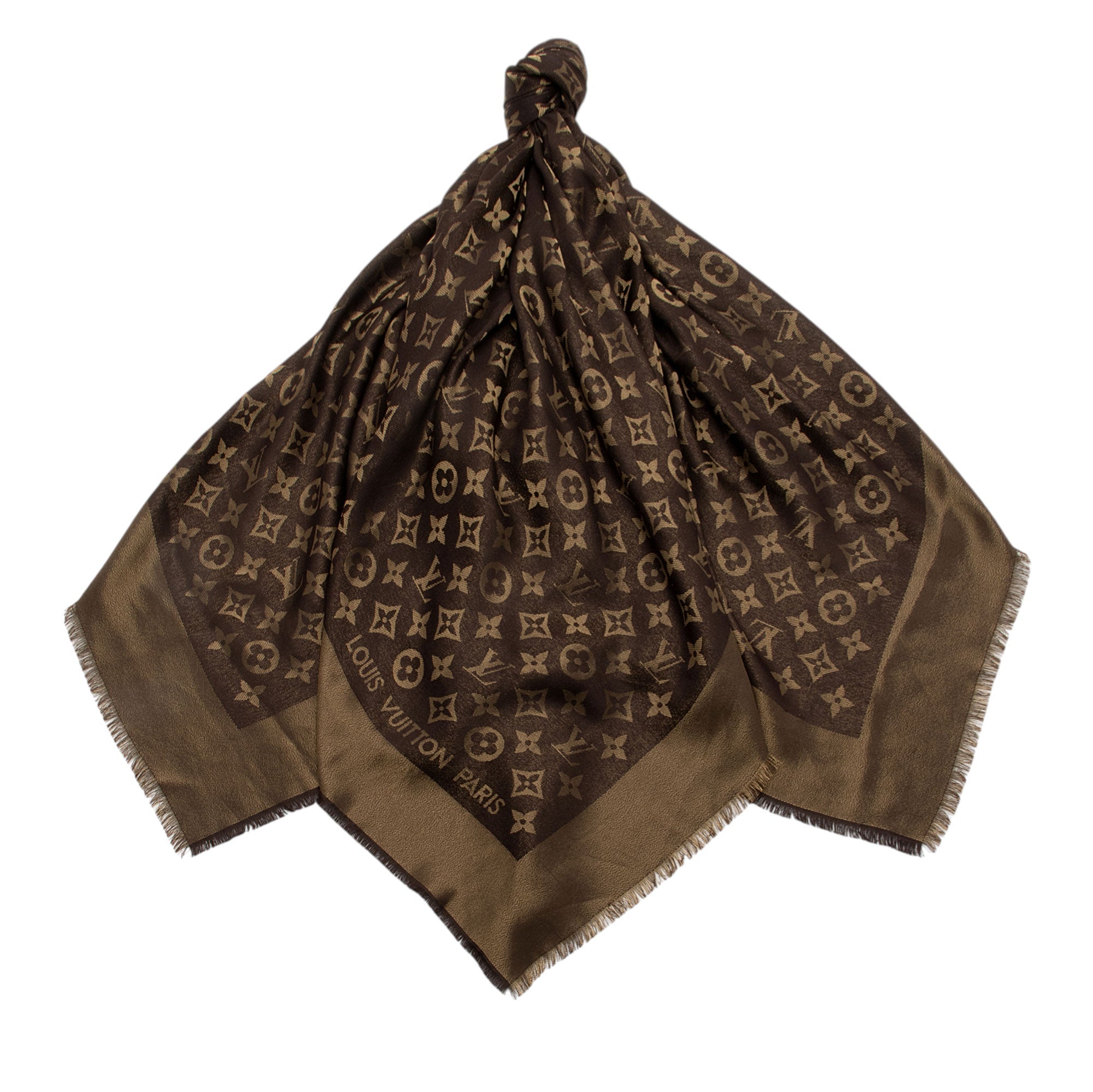Louis Vuitton Silk Lurex Wool Monogram Shine Shawl