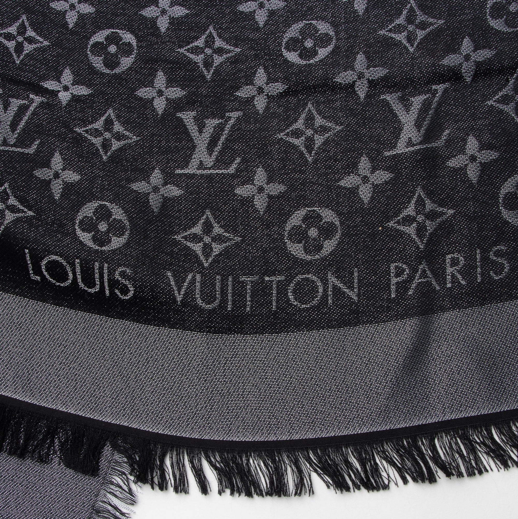 Louis Vuitton Silk Lurex Wool Monogram Shine Shawl