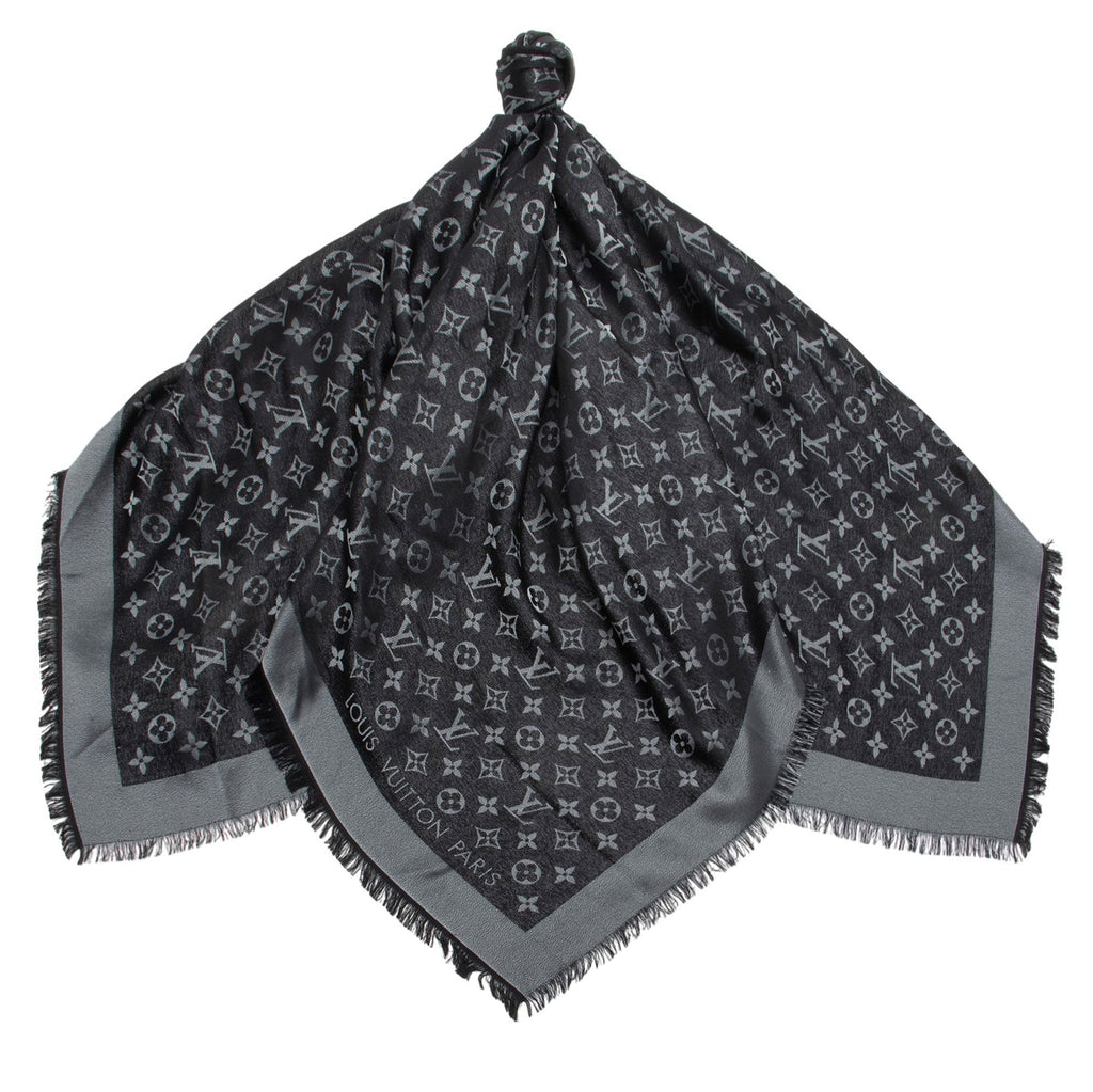 Louis Vuitton Silk Lurex Wool Monogram Shine Shawl