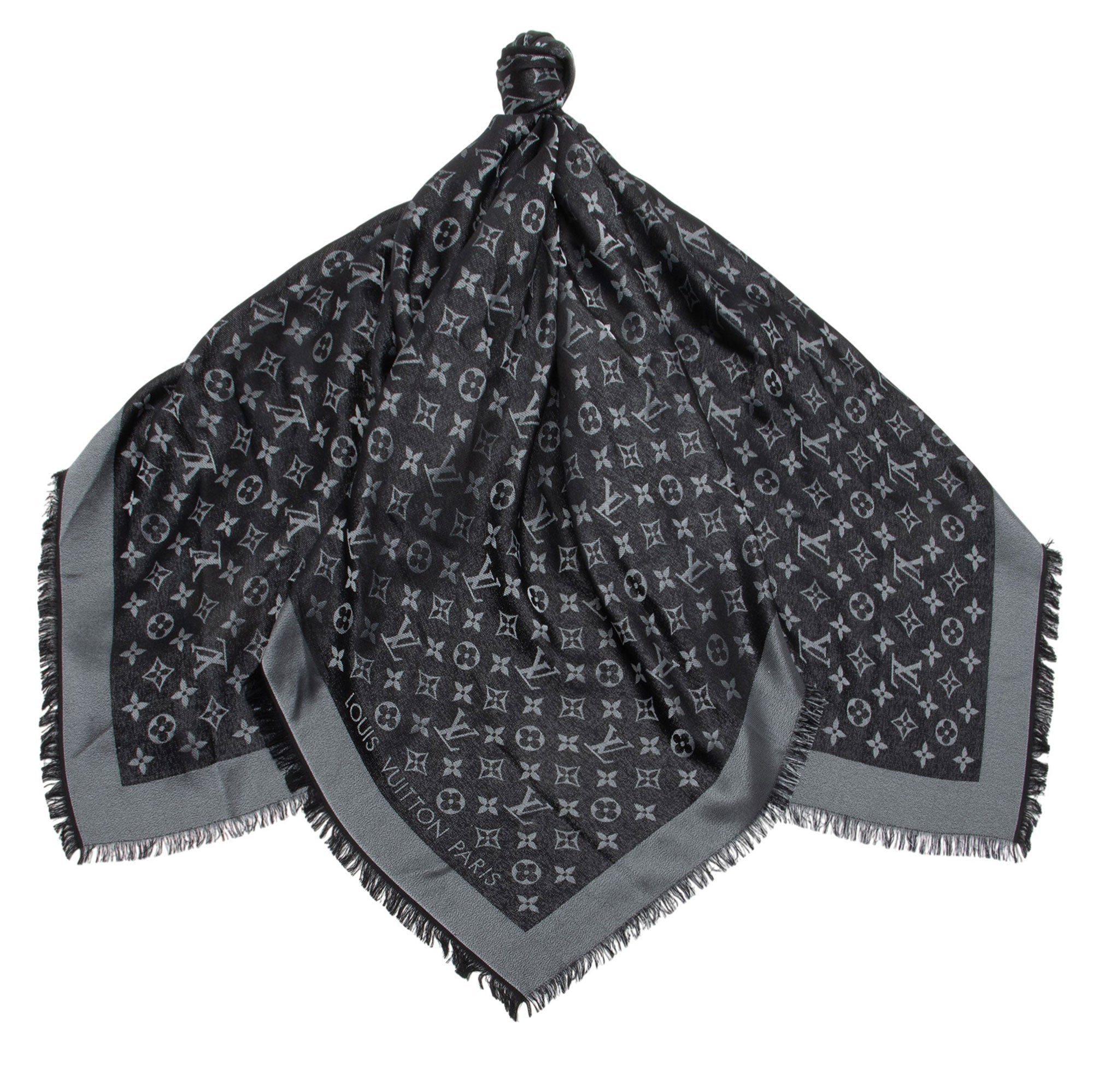 Louis Vuitton Silk Lurex Wool Monogram Shine Shawl