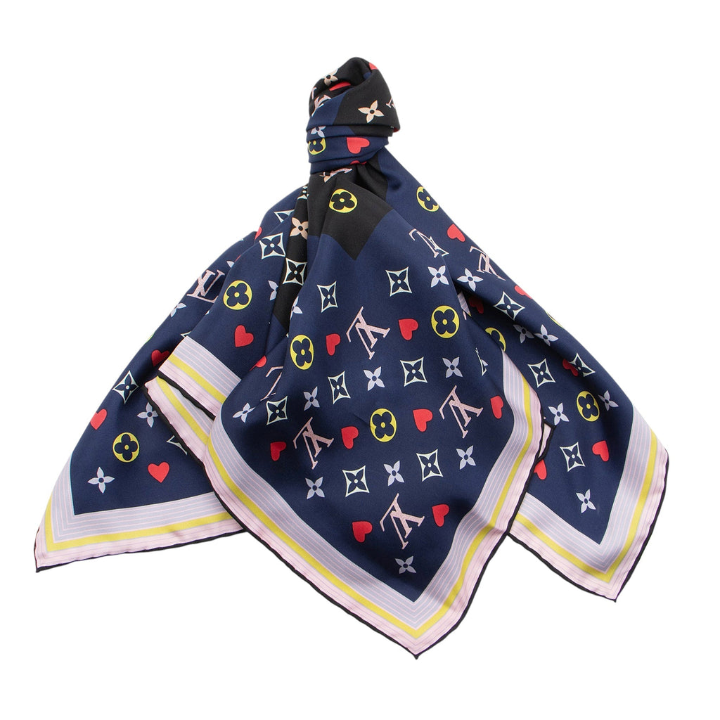 Louis Vuitton Silk Monogram Game On 90cm Scarf