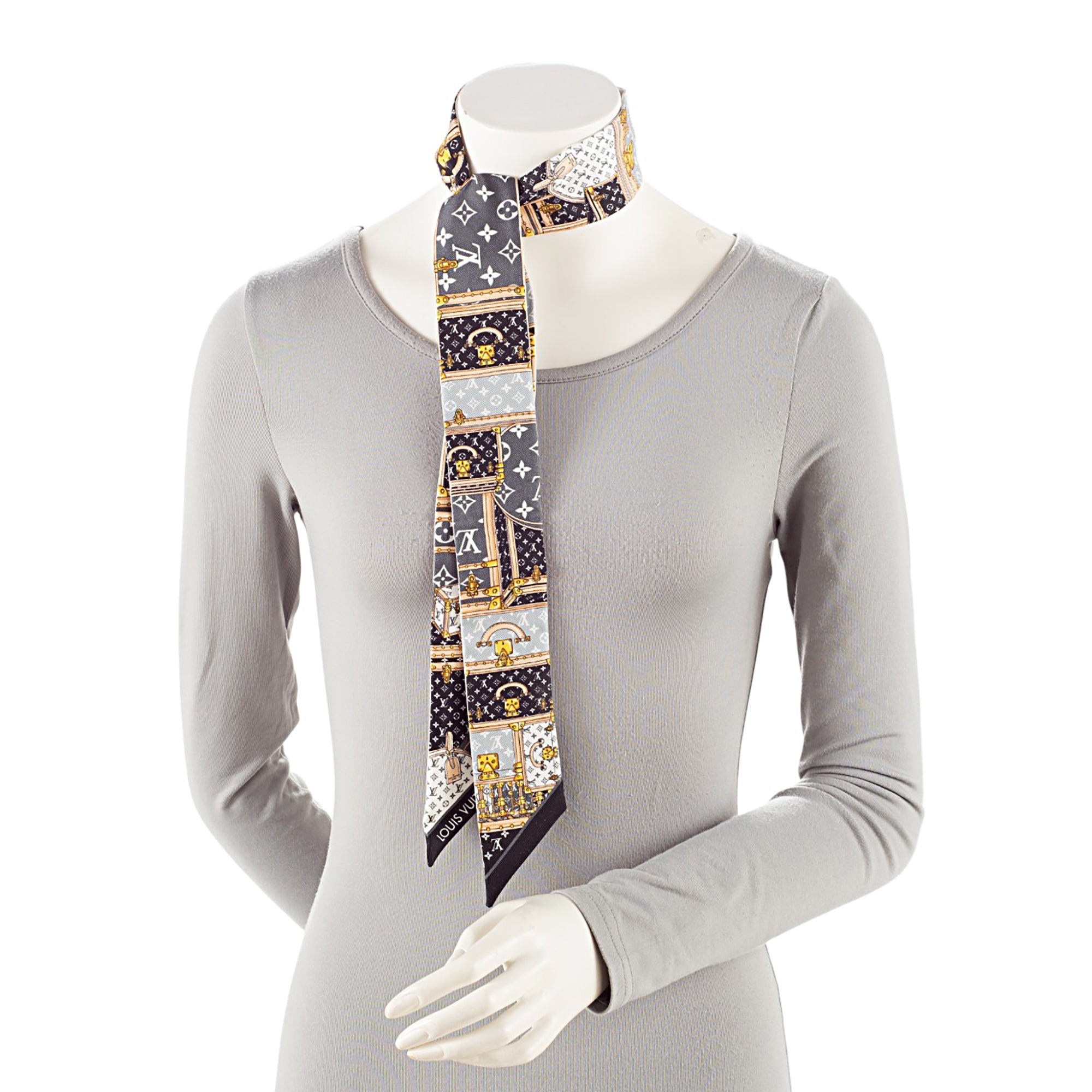 Louis Vuitton Silk Monogram Let's Go BB Bandeau Scarf
