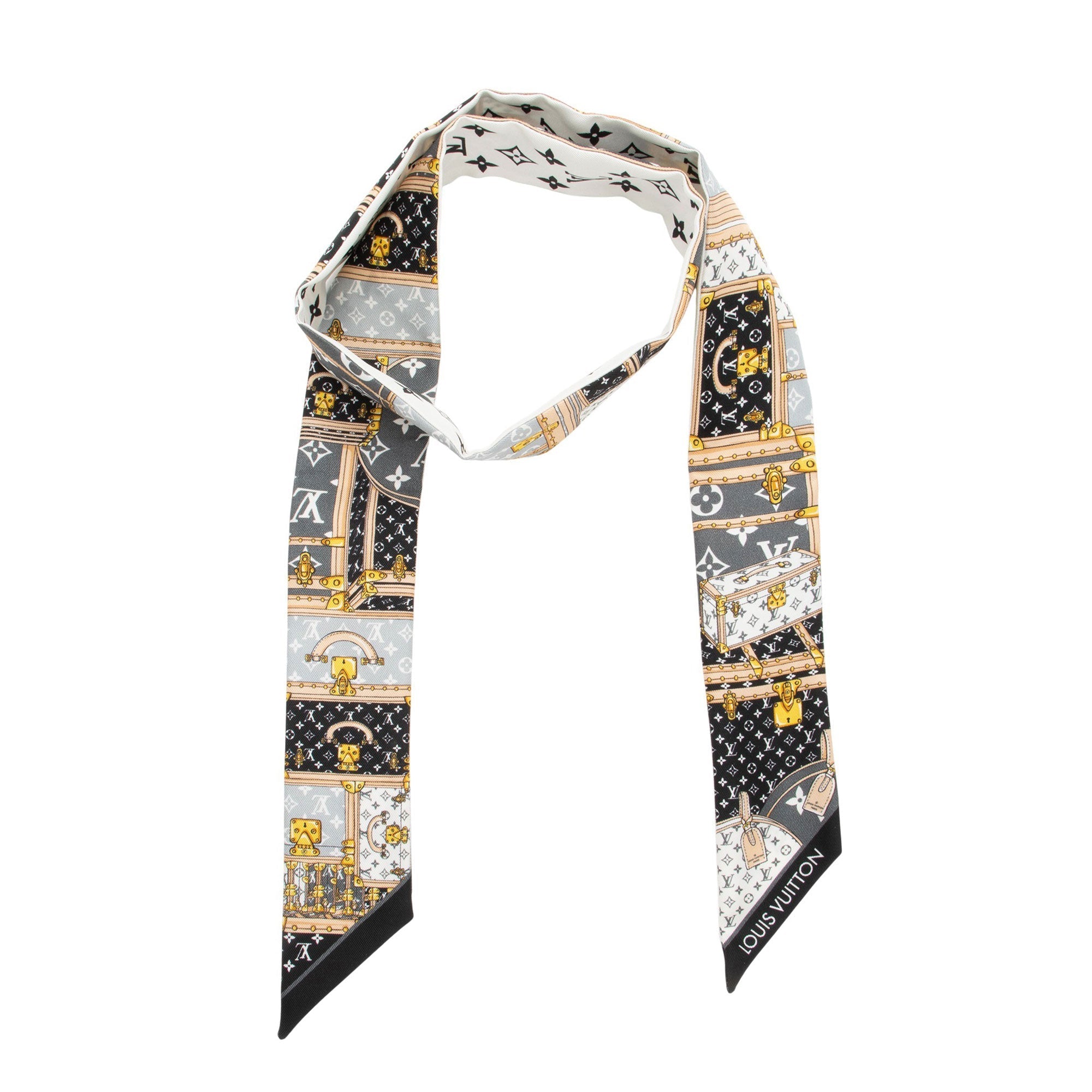 Louis Vuitton Silk Monogram Let's Go BB Bandeau Scarf
