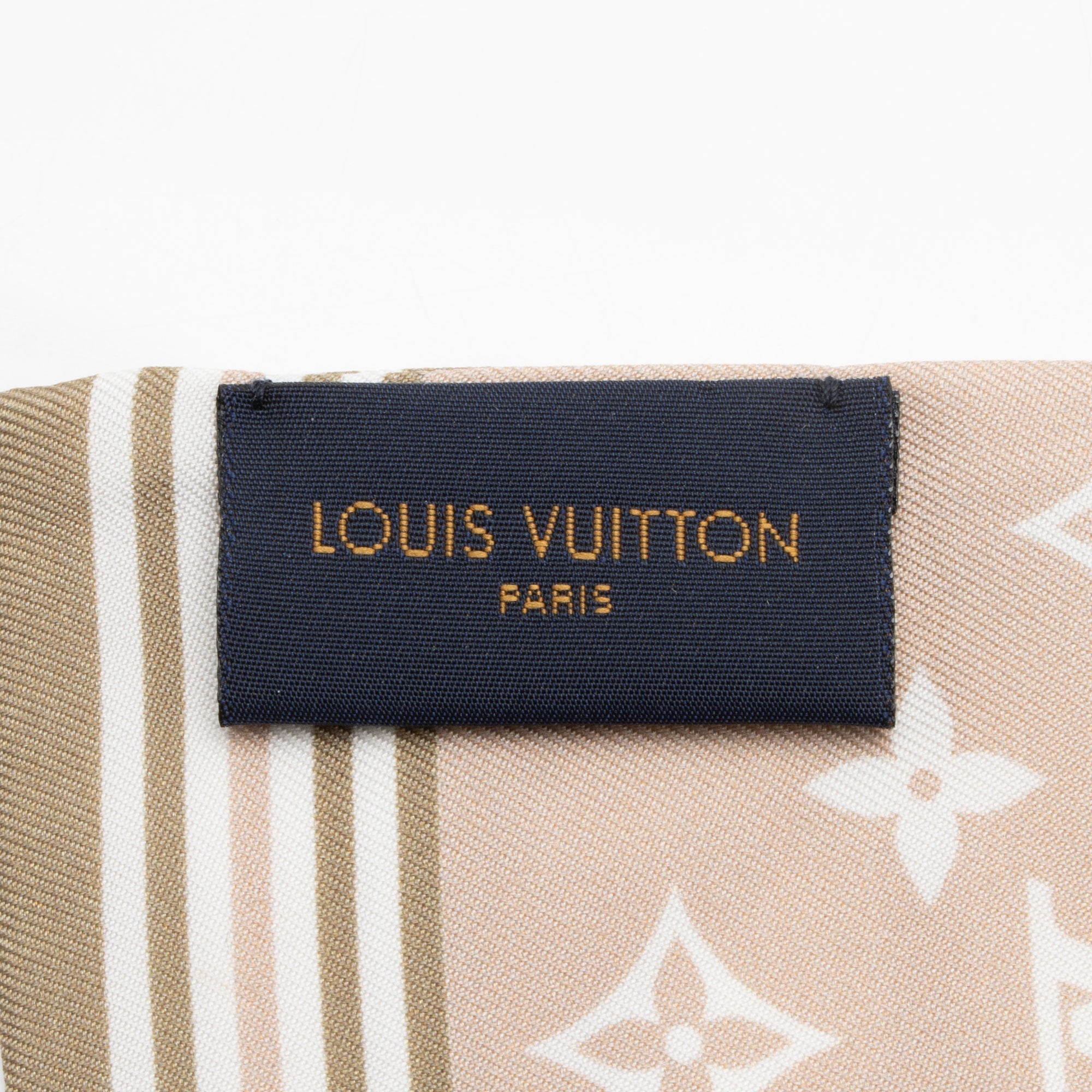 Louis Vuitton Silk Monogram Marbles Bandeau Scarf (SHF-REnNmD)